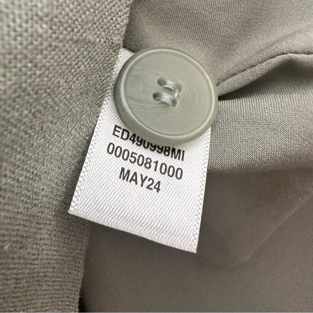 Nordstrom Open Edit Everyday Pleated Linen Blend Shorts Sage Green Size 10 - Picture 6 of 9